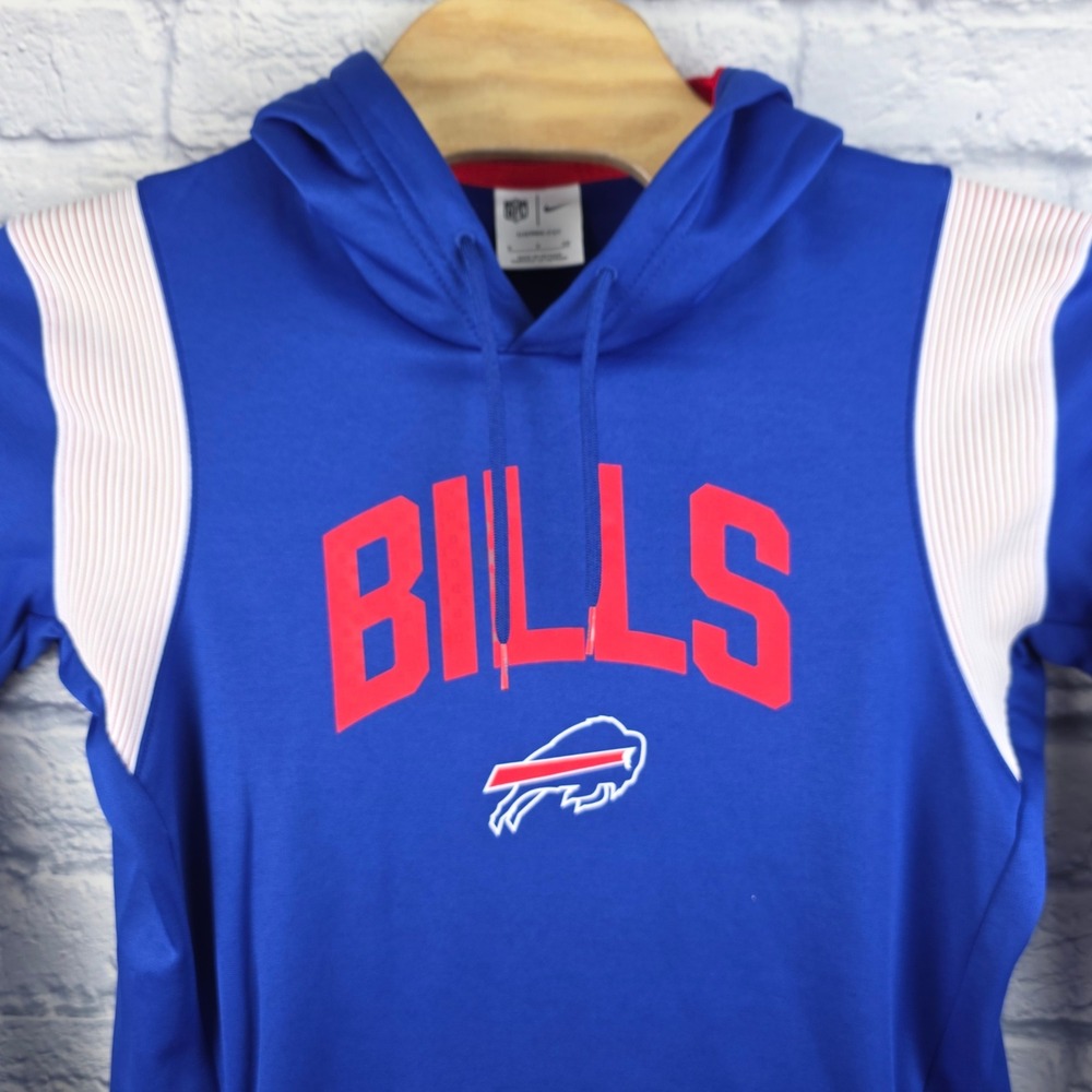 Buffalo Bills Nike Therma-FIT Hoodie Mens Blue NFL‎ Sideline Sweatshirt Sz Small
